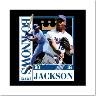 Bo Jackson Bo Knows Signature Vintage Legend Baseball Football Bootleg Rap Graphic Style Posters and Art